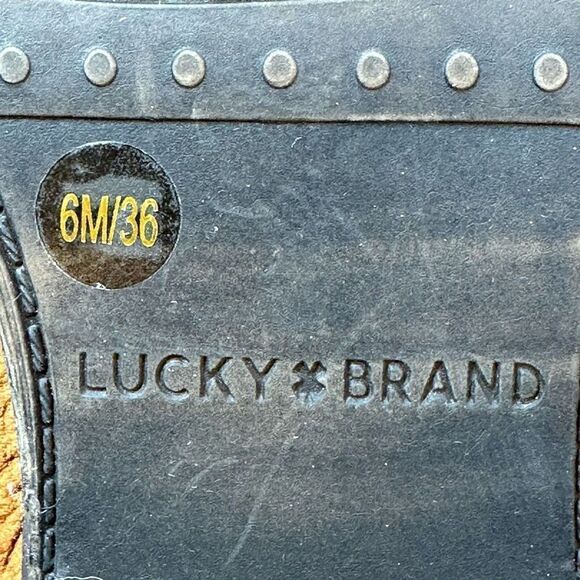 Lucky Brand~”Joelle” Leather Suede Brown Ankle Boot Western Cowboy Heel~Size 6M - Picture 11 of 11